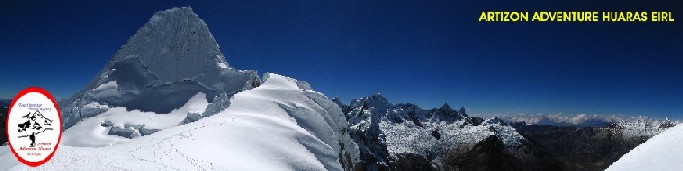 Foto Panorámica del Alpamayo desde el Collado Quitaraju - Alpamayo